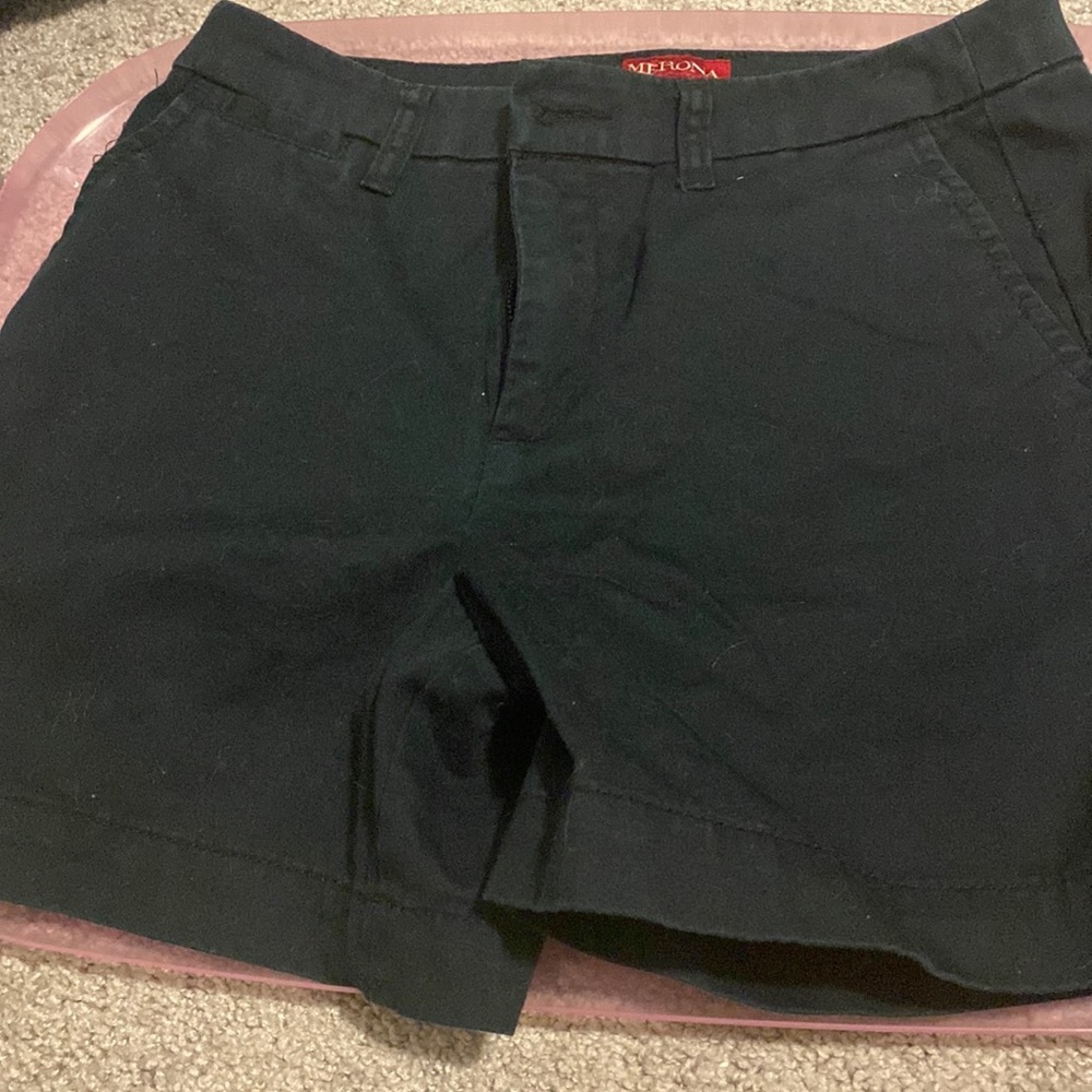 Black cargo shorts